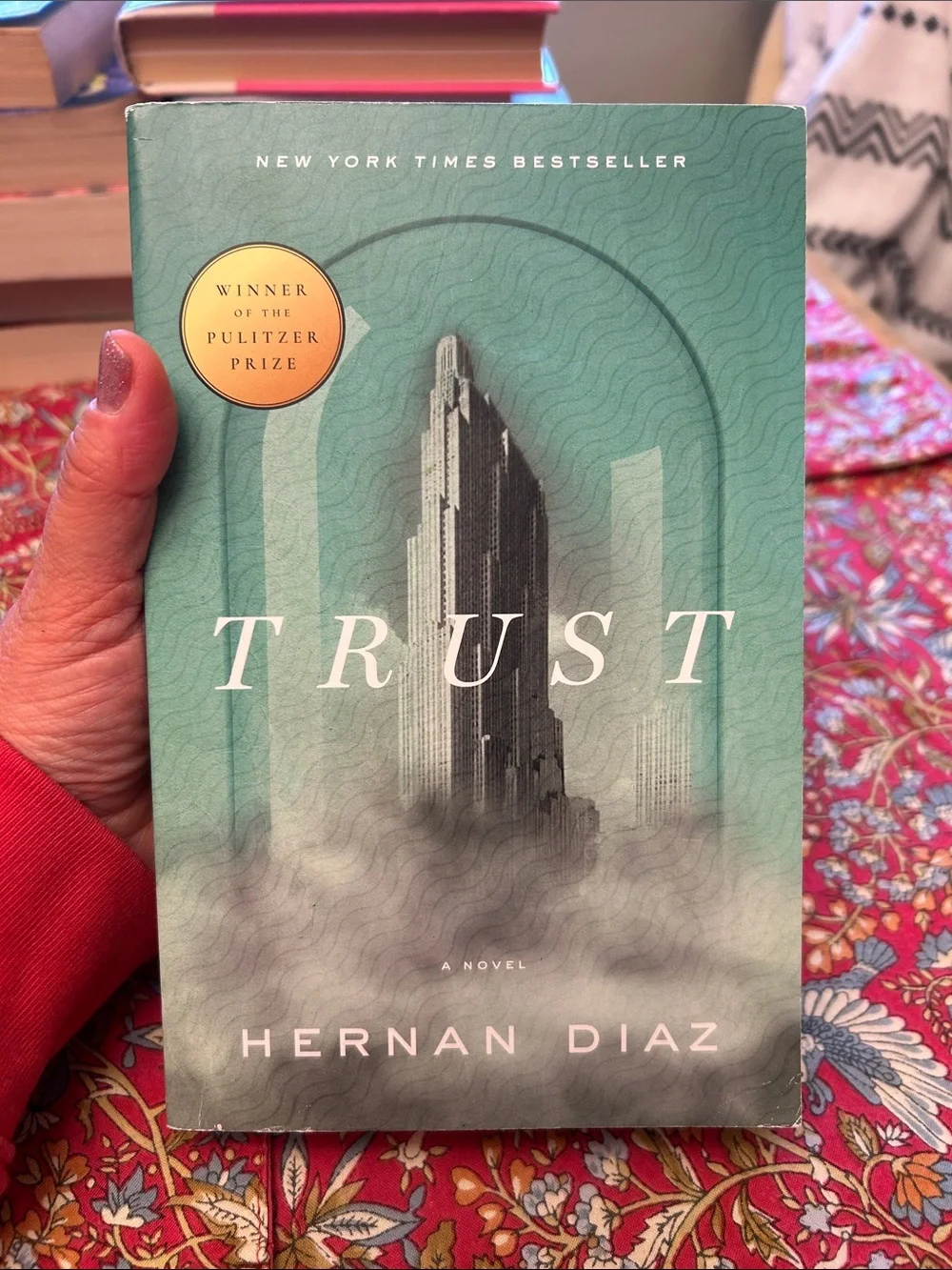 Trust by Hernan Diaz - Hardcover Book, Teal Cover